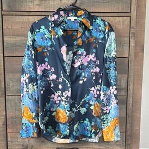 Vince Floral Button-Up Shirt